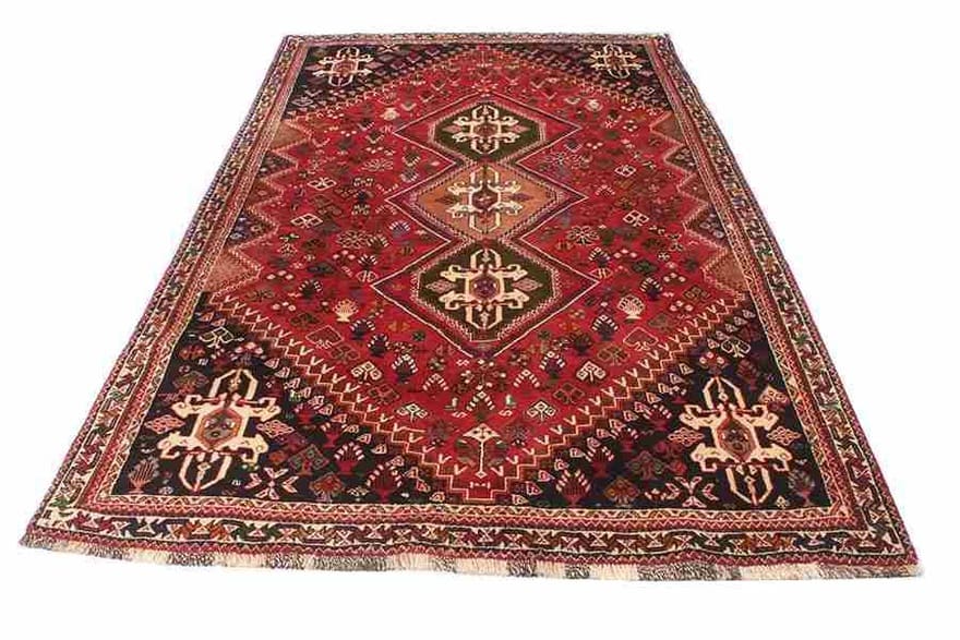 ghashghai-orientteppich-273x179-cm-handgeknupft-100-wolle-2 Qashqai Perserteppich aus Iran, 271 × 178 cm