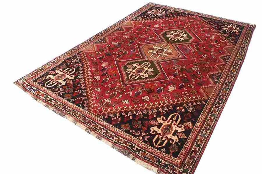 ghashghai-orientteppich-273x179-cm-handgeknupft-100-wolle-3 Qashqai Perserteppich aus Iran, 271 × 178 cm