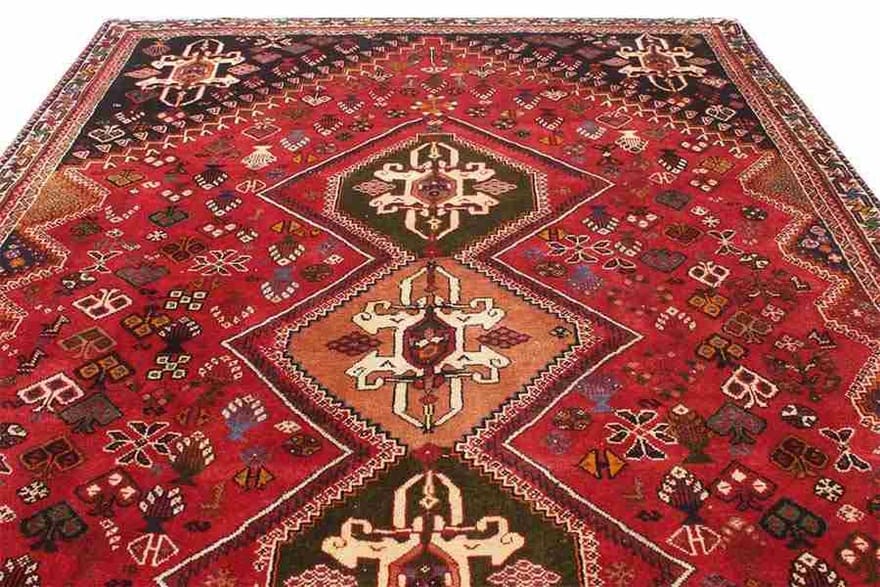 ghashghai-orientteppich-273x179-cm-handgeknupft-100-wolle-6 Qashqai Perserteppich aus Iran, 271 × 178 cm