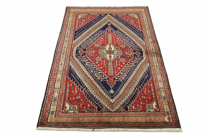 Handgeknüpfter Qashqai Perserteppich 242 × 150 cm
