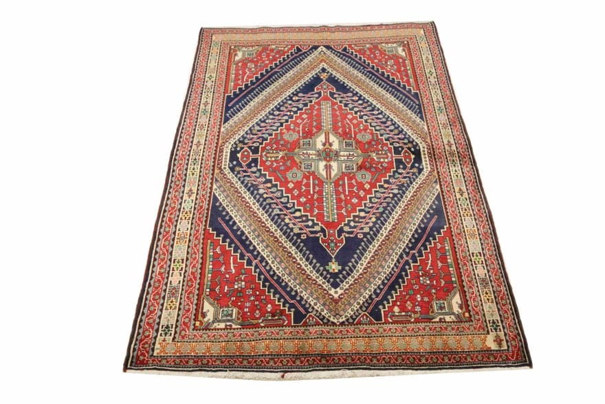 Handgeknüpfter Qashqai Perserteppich 242 × 150 cm