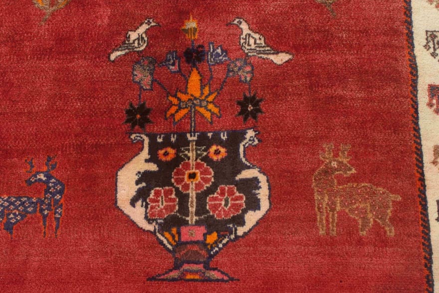 Qashqai Perserteppich aus Iran, 185 × 112 cm