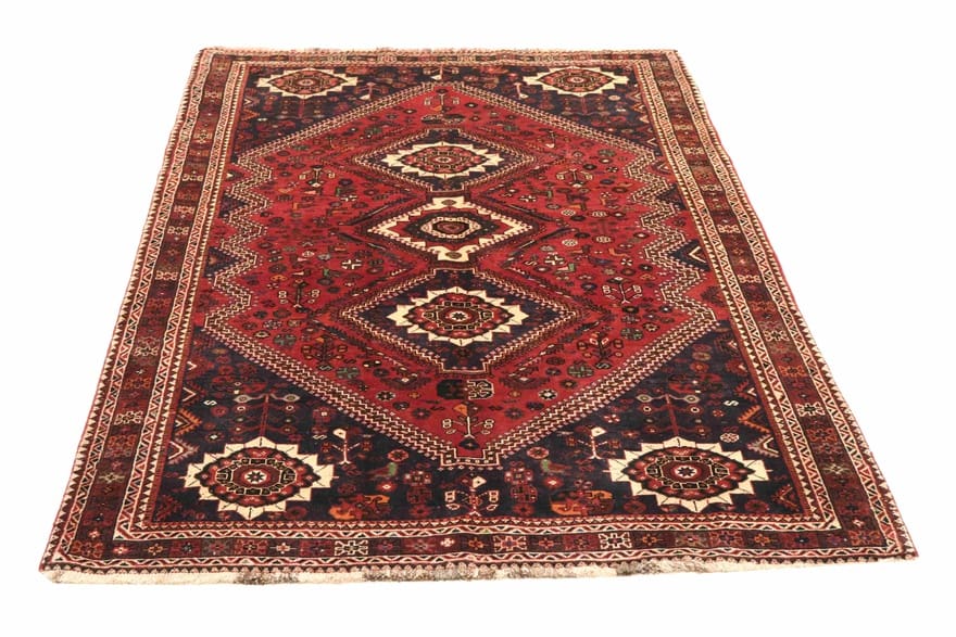 Handgeknüpfter Qashqai Perserteppich, 275 × 173 cm, Wolle