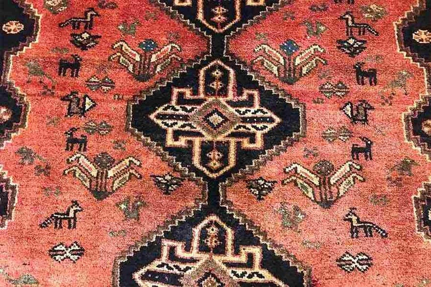 Qashqai Perserteppich 151 × 114 cm aus Wolle, handgeknüpft