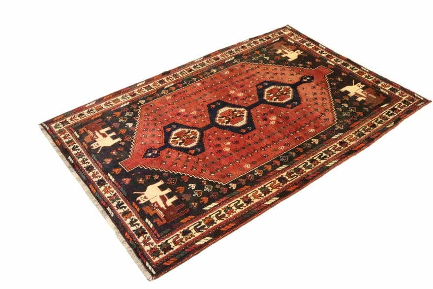 Handgeknüpfter Qashqai Perserteppich, 245 × 160 cm, Wolle