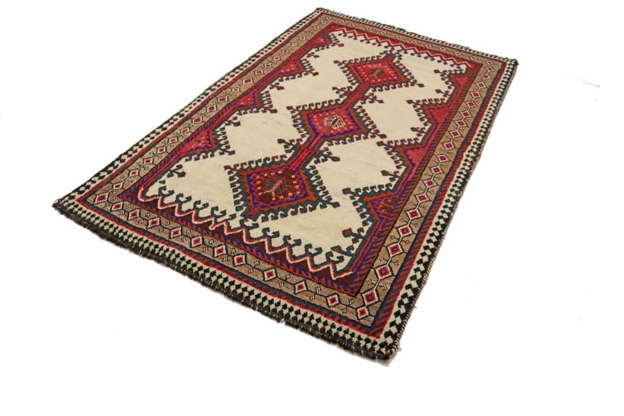 Handgeknüpfter Qashqai Perserteppich 197 × 112 cm