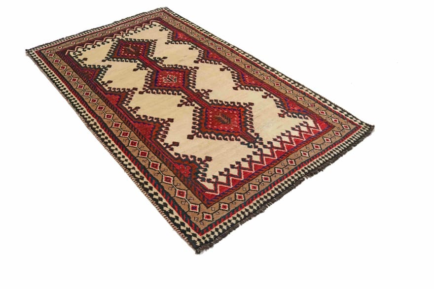 Handgeknüpfter Qashqai Perserteppich 197 × 112 cm