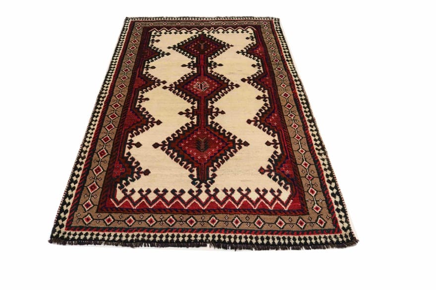 Handgeknüpfter Qashqai Perserteppich 197 × 112 cm