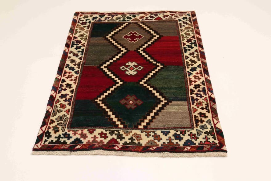 Qashqai Perserteppich 140 × 97 cm aus Wolle, handgeknüpft