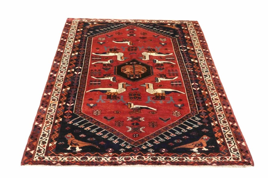 Handgeknüpfter Qashqai Perserteppich 253 × 164 cm