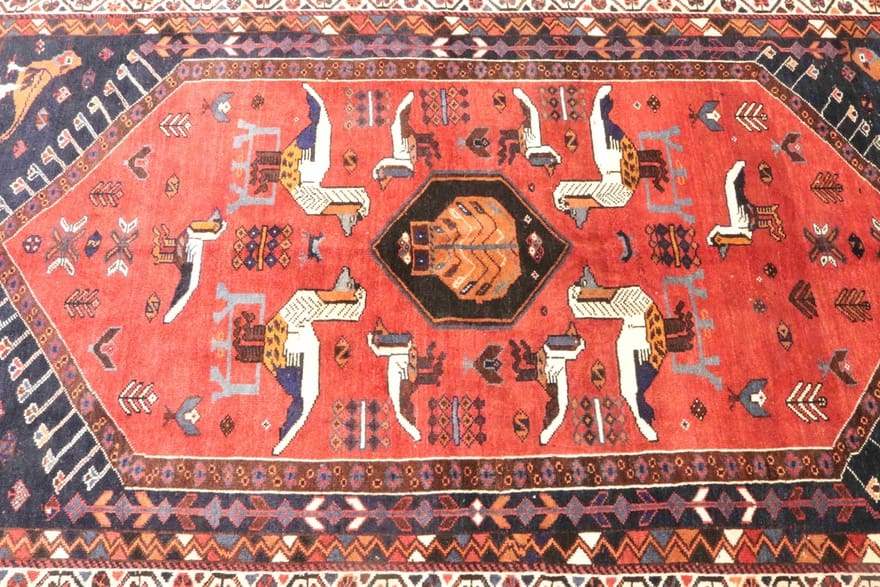 Handgeknüpfter Qashqai Perserteppich 253 × 164 cm