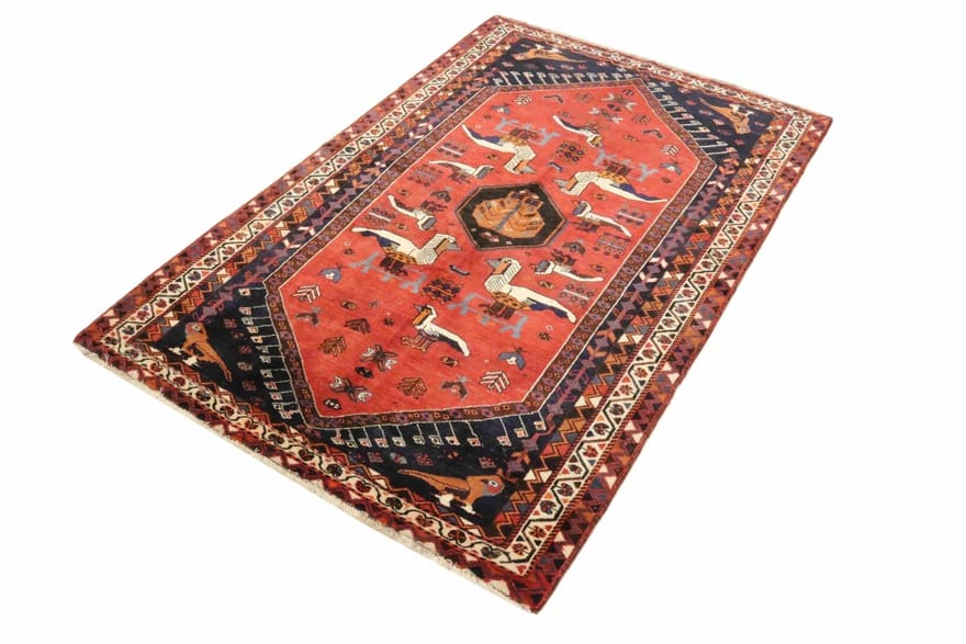 Handgeknüpfter Qashqai Perserteppich 253 × 164 cm