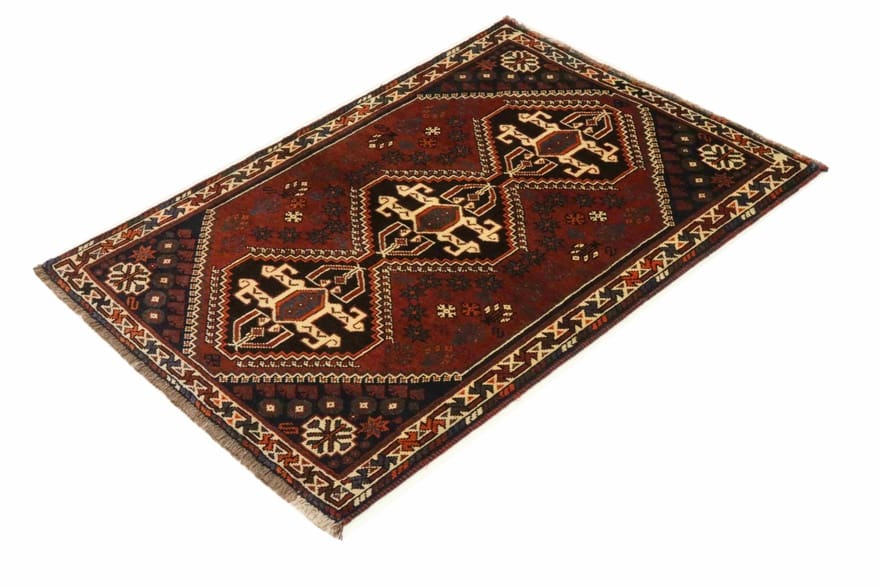 Handgeknüpfter Qashqai Perserteppich 156 × 110 cm