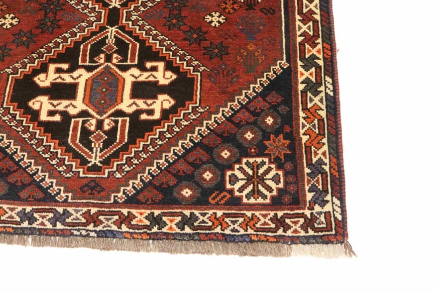 Handgeknüpfter Qashqai Perserteppich 156 × 110 cm