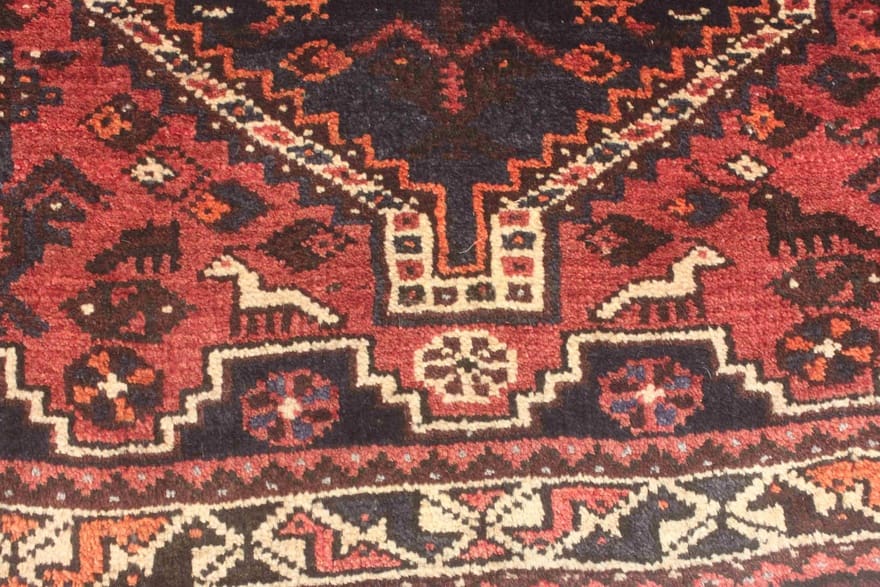 Handgeknüpfter Qashqai Perserteppich 152 × 104 cm