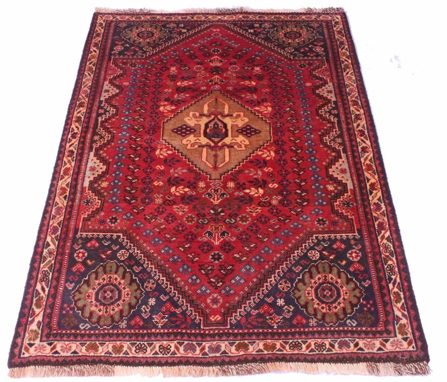 Handgeknüpfter Qashqai Perserteppich 149 × 105 cm