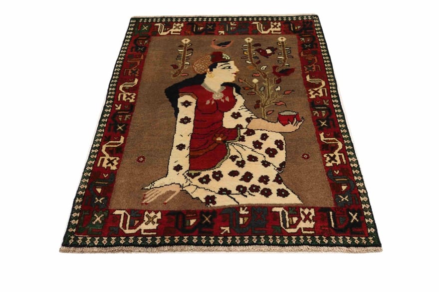 Handgeknüpfter Qashqai Perserteppich 151 × 102 cm