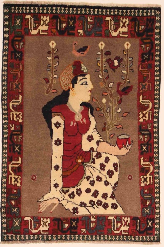 Handgeknüpfter Qashqai Perserteppich 151 × 102 cm