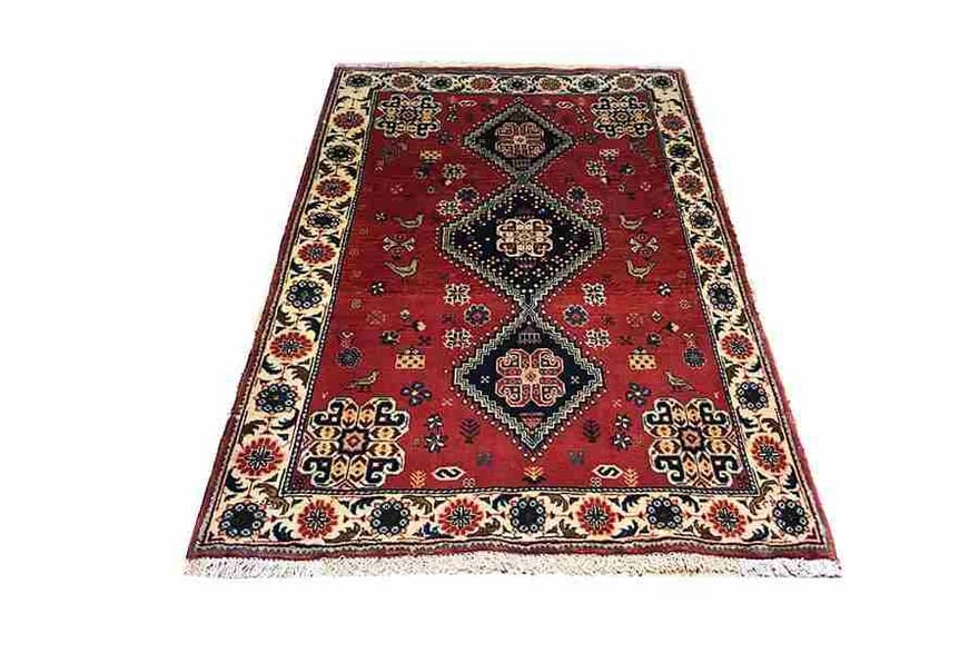 Qashqai Perserteppich 144 × 101 cm aus Wolle, handgeknüpft