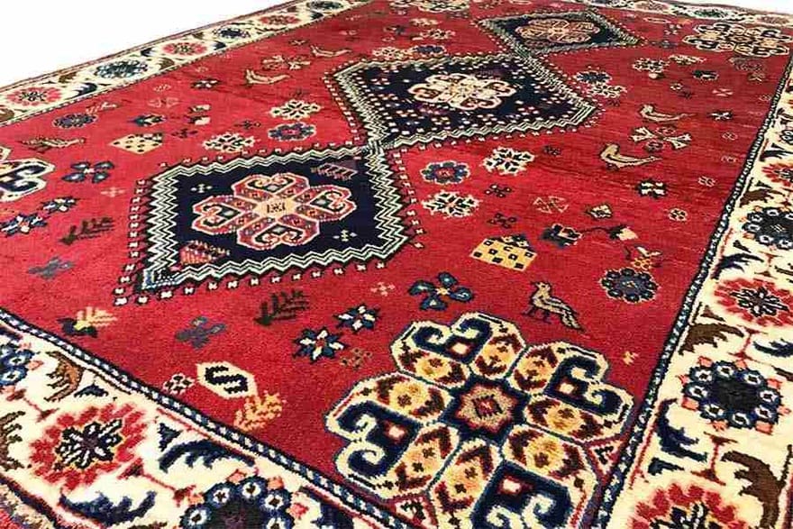 Qashqai Perserteppich 144 × 101 cm aus Wolle, handgeknüpft