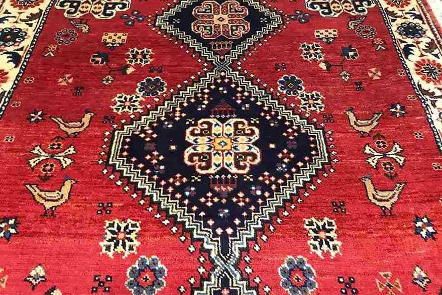 Qashqai Perserteppich 144 × 101 cm aus Wolle, handgeknüpft