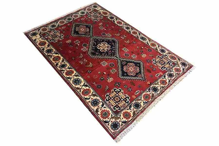 Qashqai Perserteppich 144 × 101 cm aus Wolle, handgeknüpft