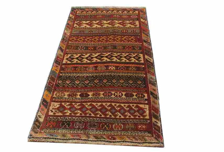 Qashqai Perserteppich 177 × 84 cm aus Wolle, handgeknüpft