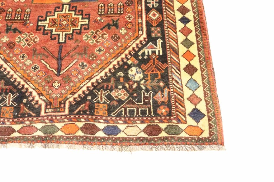 Qashqai Perserteppich aus Iran, 165 × 131 cm