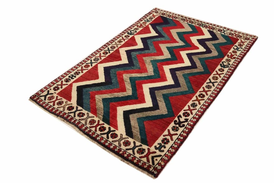 handgeknupfter-ghashghai-teppich-157x102-cm-160000-knoten-m-perserteppich-1 Handgeknüpfter Qashqai Perserteppich, 155 × 101 cm, Wolle