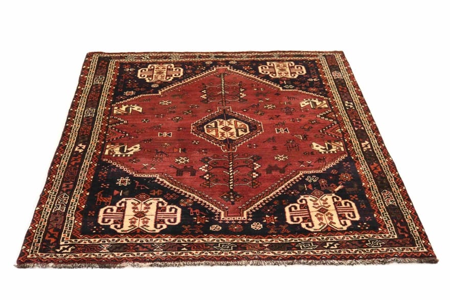 Handgeknüpfter Qashqai Perserteppich 203 × 157 cm