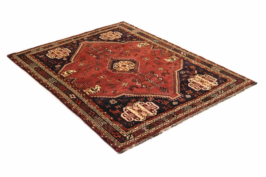 Handgeknüpfter Qashqai Perserteppich 203 × 157 cm