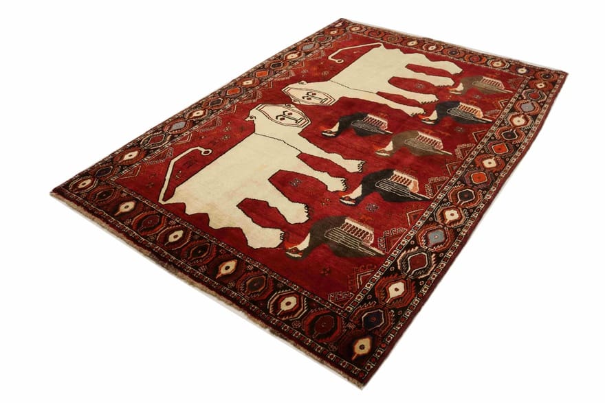 Handgeknüpfter Qashqai Perserteppich 223 × 151 cm