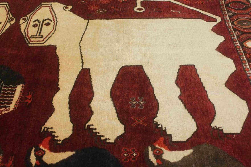 Handgeknüpfter Qashqai Perserteppich 223 × 151 cm
