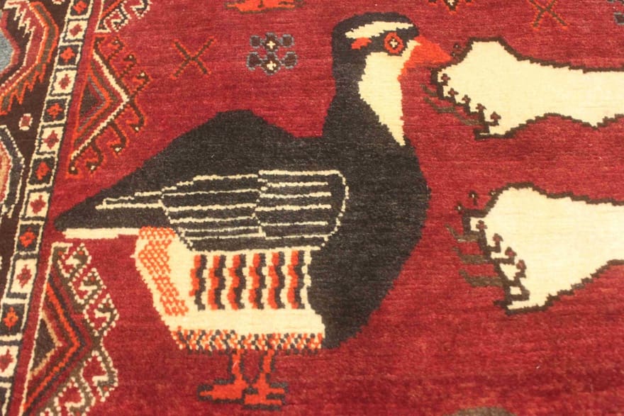 Handgeknüpfter Qashqai Perserteppich 223 × 151 cm