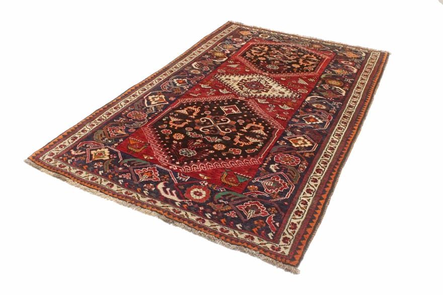 Handgeknüpfter Qashqai Perserteppich, 265 × 157 cm