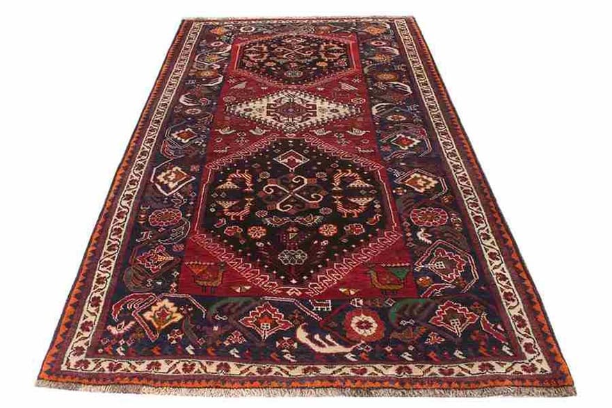 Handgeknüpfter Qashqai Perserteppich, 265 × 157 cm