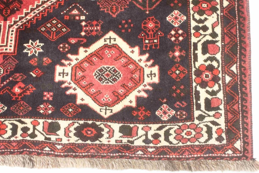 Qashqai Perserteppich aus Iran, 204 × 154 cm