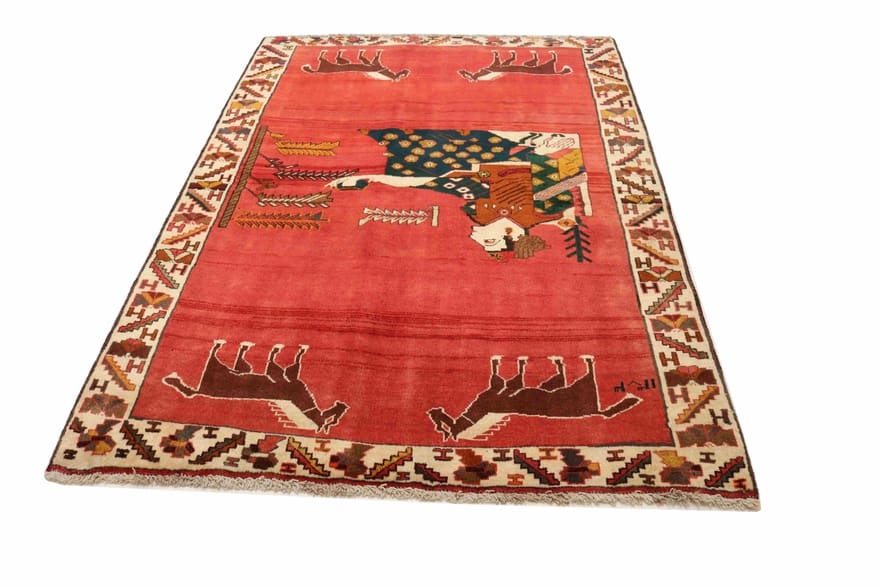 Qashqai Perserteppich aus Iran, 196 × 141 cm