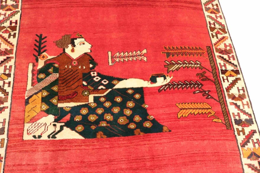 Qashqai Perserteppich aus Iran, 196 × 141 cm