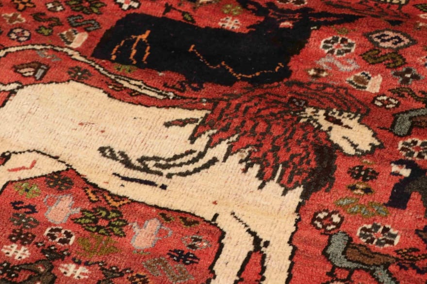 Qashqai Perserteppich 160 × 105 cm aus Wolle, handgeknüpft