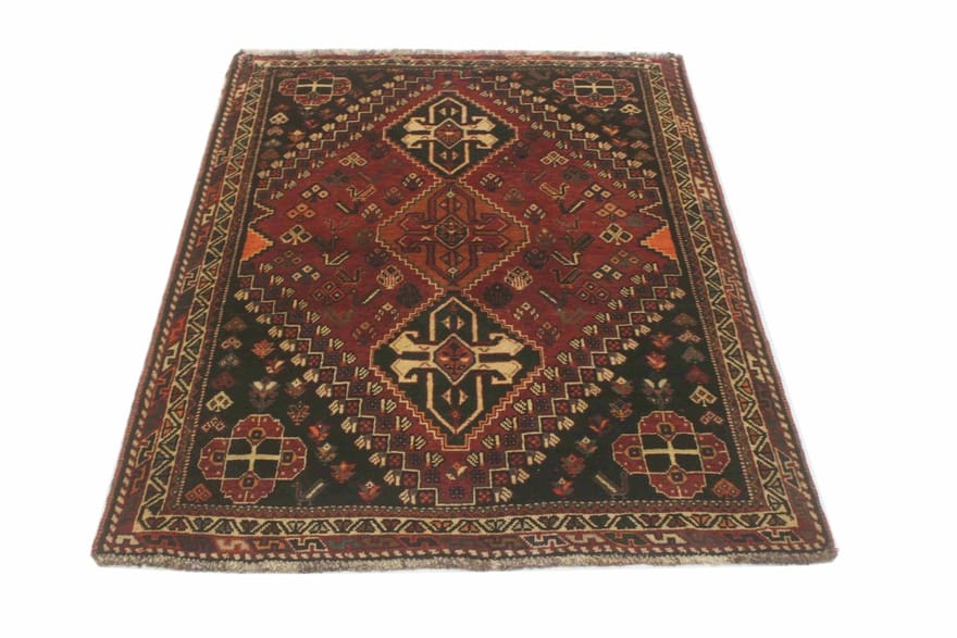 Handgeknüpfter Qashqai Perserteppich, 164 × 121 cm