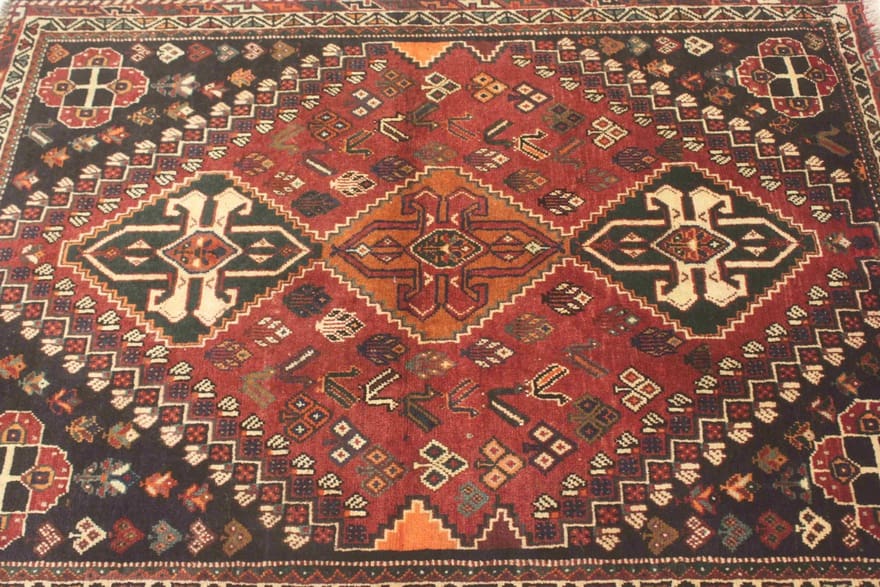 Handgeknüpfter Qashqai Perserteppich, 164 × 121 cm