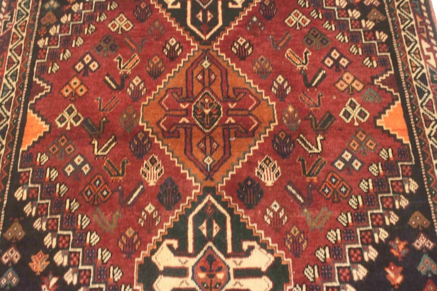 Handgeknüpfter Qashqai Perserteppich, 164 × 121 cm