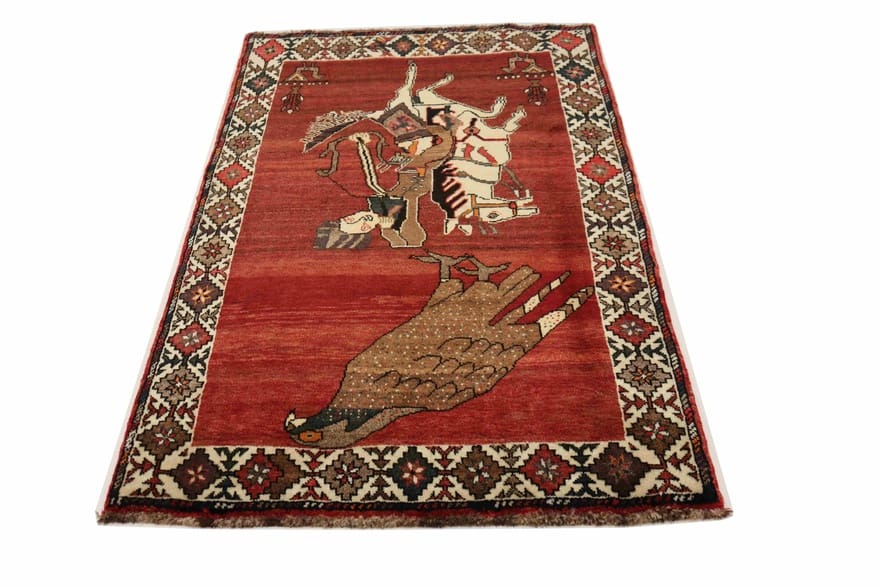 Handgeknüpfter Qashqai Perserteppich, 170 × 102 cm