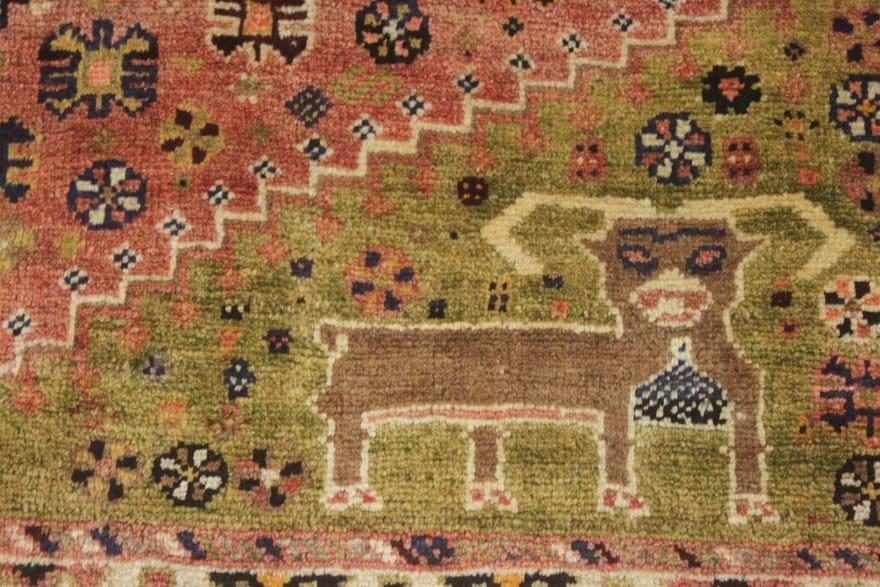 Handgeknüpfter Qashqai Perserteppich, 286 × 156 cm, Wolle