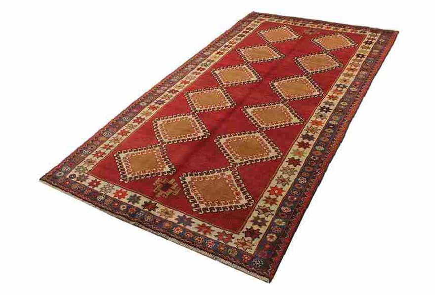 Handgeknüpfter Qashqai Perserteppich 250 × 132 cm