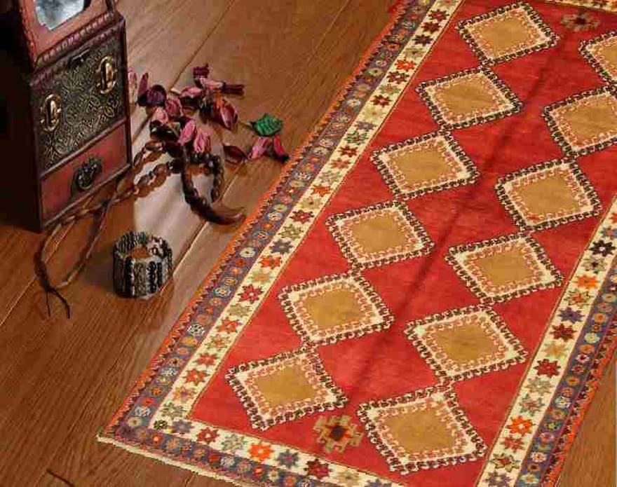 Handgeknüpfter Qashqai Perserteppich 250 × 132 cm