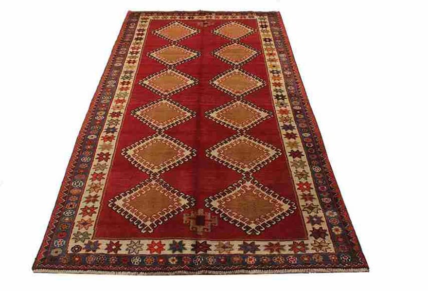 Handgeknüpfter Qashqai Perserteppich 250 × 132 cm