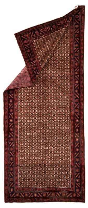 Antiker Perserteppich, 376 × 154 cm, Wolle & Seide