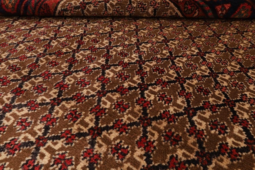 Antiker Perserteppich, 376 × 154 cm, Wolle & Seide